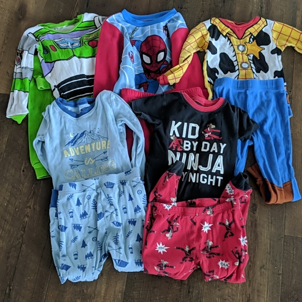 Lot of boy jammies